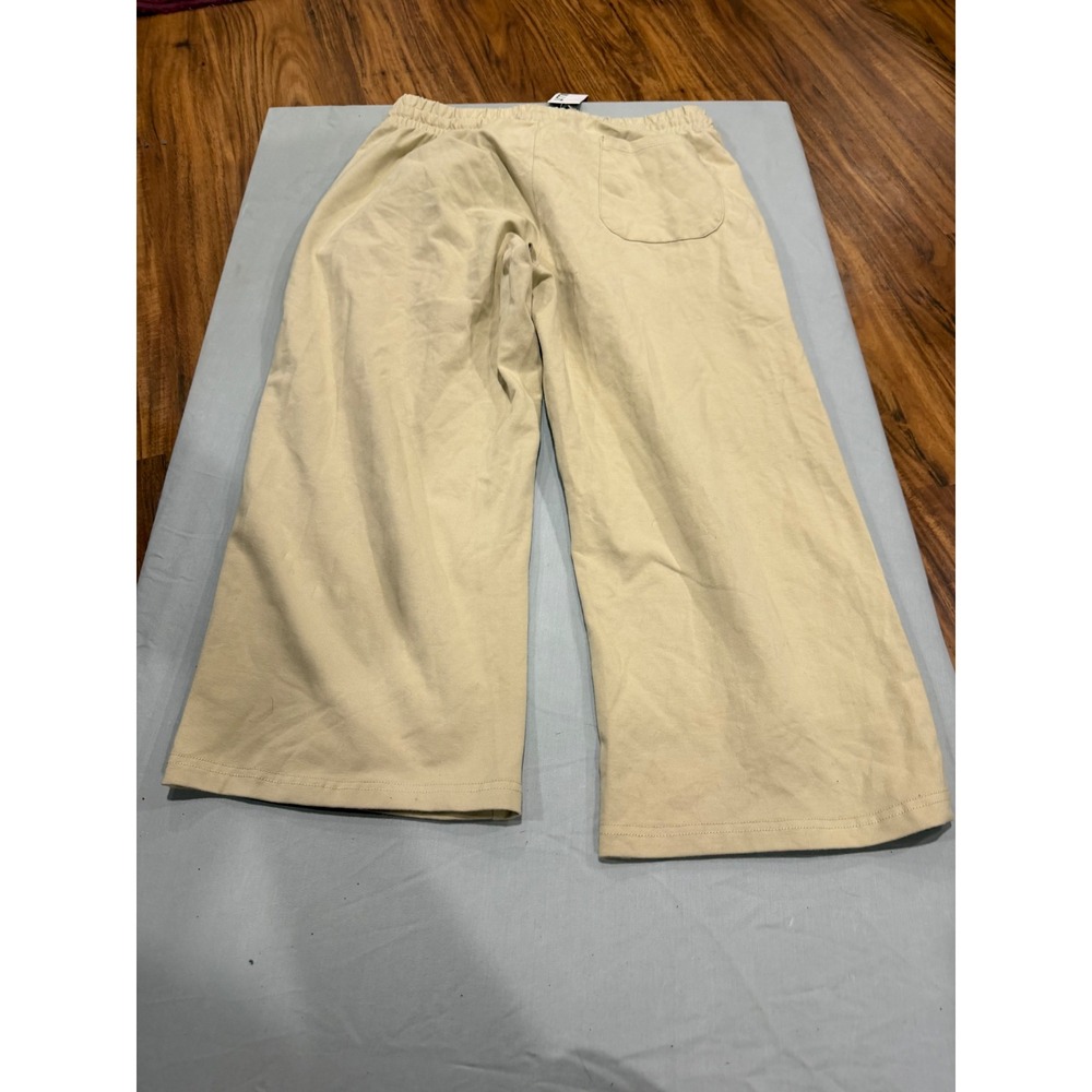 Athleisure Womens WILLIT Wide Leg Crop Pants M Khaki